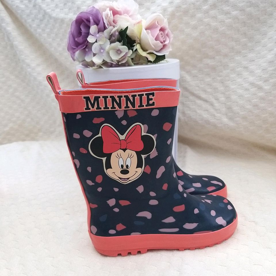 Neu ❤ H&M x Disney ❤ Minnie Maus Gummistiefel Regenstiefel Schlei in Solms