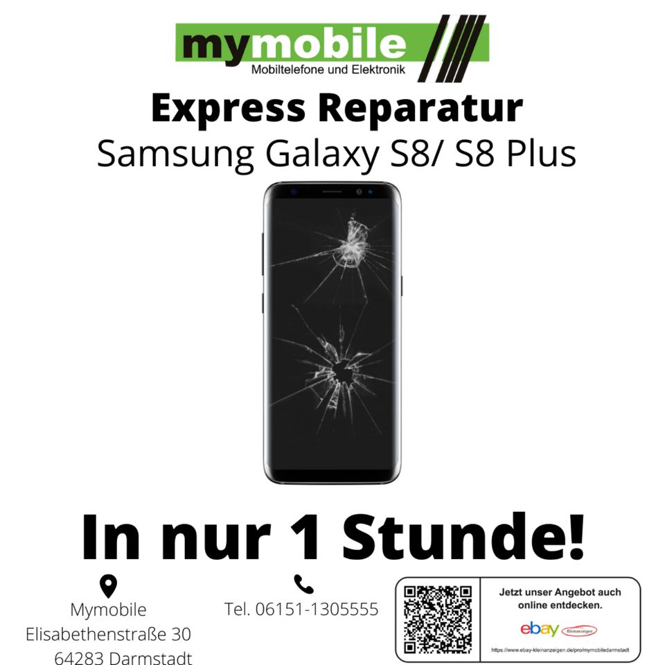 ** Samsung Galaxy S8 / S8+ Plus Reparatur Display Glas Touch ** in Darmstadt