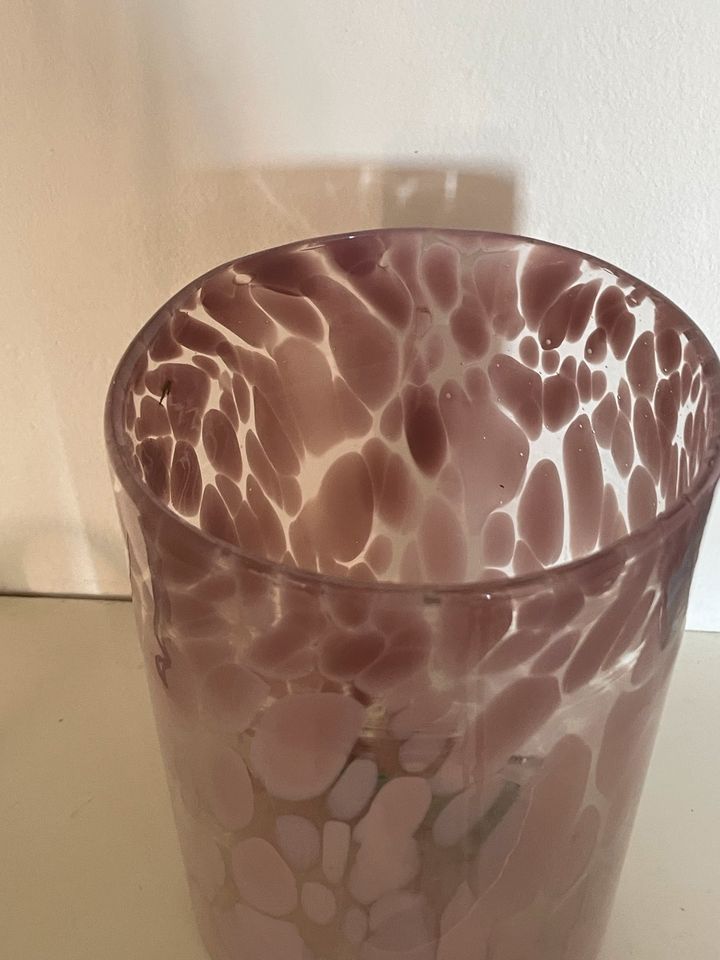 Vase Glas rosa dots / Punkte ähnl. Motel a Miio in Essen