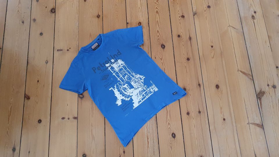 Petrol Industries T- Shirt  blau mit Druck Gr. 176 in Stralsund