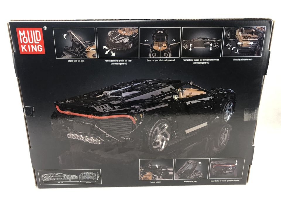 ✅ MOULD KING 13163 La Voiture Noire Bugatti m.Motoren NEU mit OVP in Schleiz