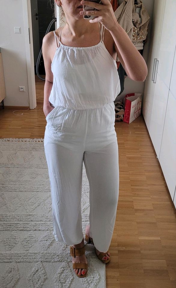 Overall Jumpsuit Gr L weiss natura white by nature in Fürth