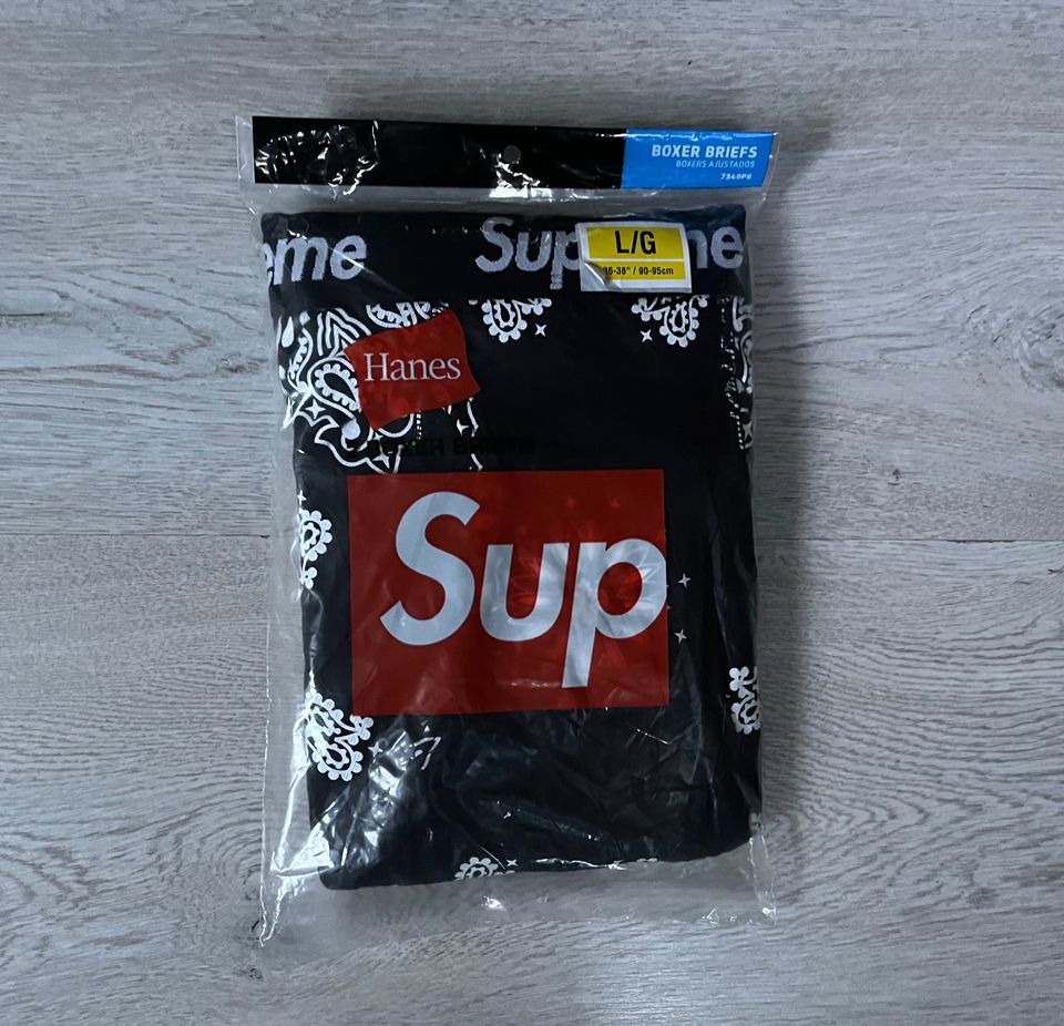 Supreme Hanes Boxershorts Bandana (2er Pack) schwarz in Überherrn