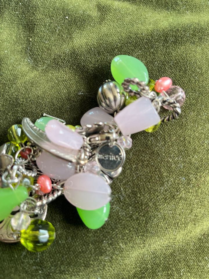 Bettelarmband Mariloe‘ grün Silber rosa in Marktheidenfeld