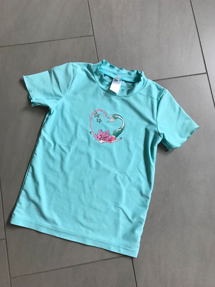 Badeshirt Strandshirt Sanetta Meerjungfrau türkis  128 in Pegau