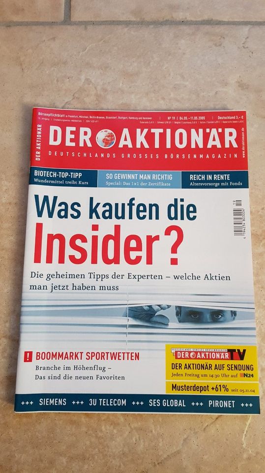 12 Ausgaben "Der Aktionär" v.2005 (Einsteiger/Fortgeschrittene) in Dresden