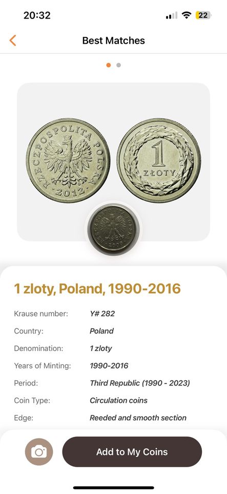 Münzen Polen - „1 Zloty“ und „50 Groszy“ in Olbernhau