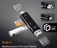 5 in 1 USB 3.0 Typ-C / Micro USB TF SD OTG Kartenleser Adapter Nordrhein-Westfalen - Rheine Vorschau