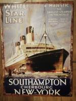 Schiff- Blechschild, Majestic White Star Line, 33 x 25 cm, Neu Niedersachsen - Rhauderfehn Vorschau