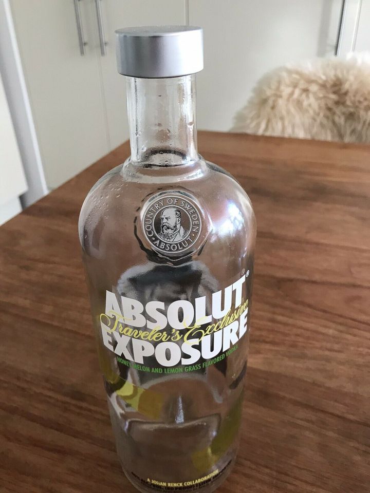 Absolut Vodka leere Flasche 1 Liter, Edition Exposure in Landshut