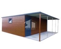 Blechgarage 6x5m Überdachung PVC Kippfenster Tür Holzoptik ID275 Sachsen - Görlitz Vorschau