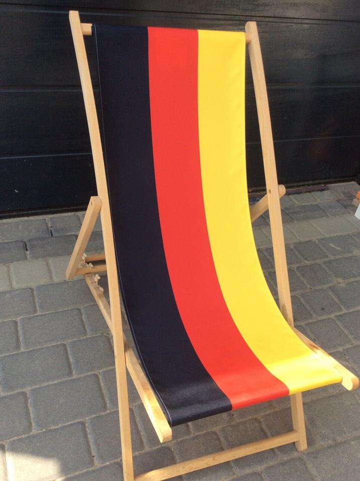 Fußball Party Deckchair Holz Liegestuhl Strandstuhl KlappstUHL in Bad Bentheim