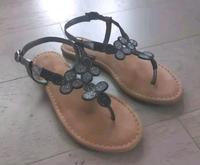 S.OLIVER Damen Zehentrenner-Sandalen | Gr. 37 | Pewter mit Strass Niedersachsen - Braunschweig Vorschau