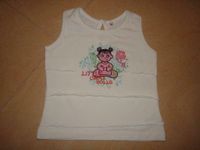 cooles Baby Top weiß Gr. 80 Asia Motiv Rüschchen T-Shirt wie neu Thüringen - Weinbergen Vorschau