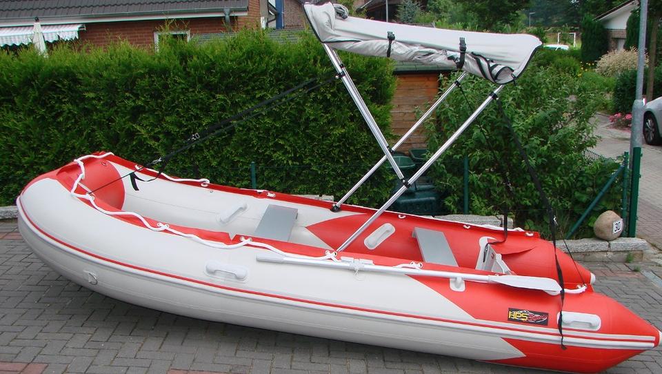 Schlauchbootzelt für Schlauchboote 3,60m/3,70m Grau 2 Wahl in Elmenhorst Kr Stormarn