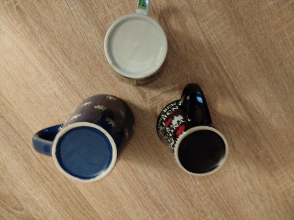 3 KAFFEEBECHER,KAKAOBECHER,KAFFEETASSEN BUNT in Flensburg