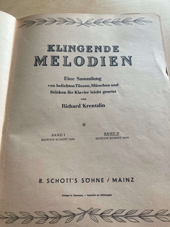 Klingende Melodien Klavier leicht Band II 2 R. Krentzlin Noten in Pirmasens