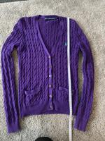 Ralph Lauren Strickjacke mit Zopfmuster in lila, Gr M, wie neu! Nordrhein-Westfalen - Schwerte Vorschau