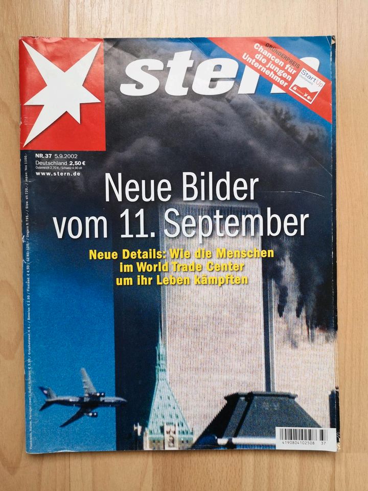 20 Jahre alte Zeitschrift "stern" (2002), 11.September, Elbflut in Köln