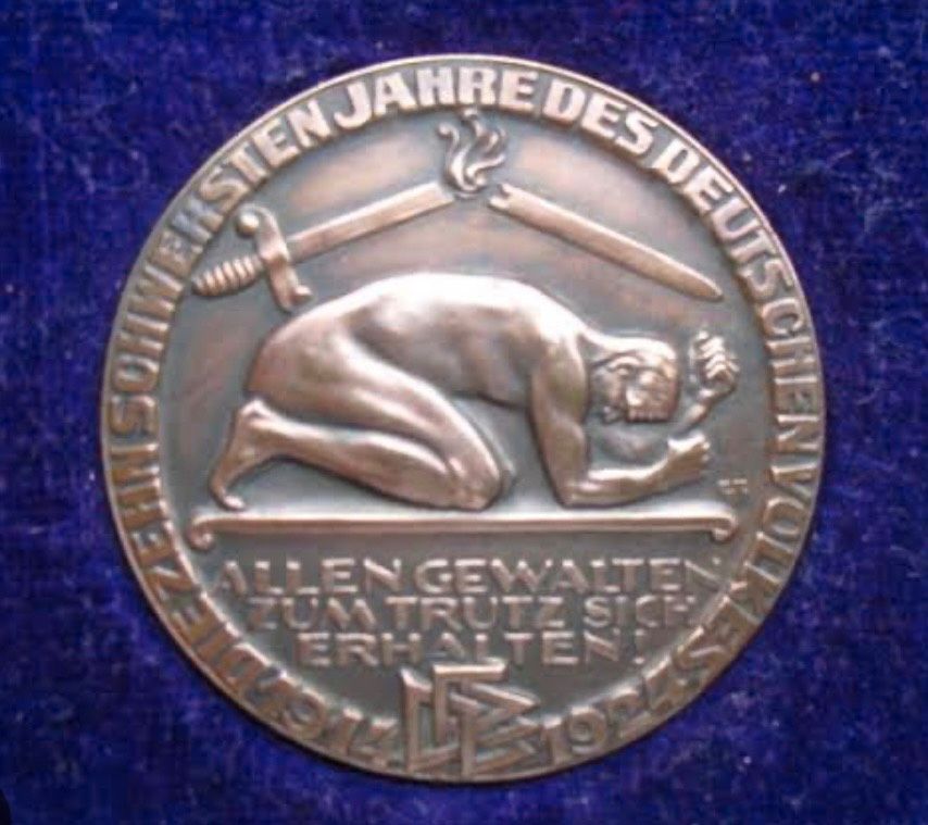 DFB Deutscher Fussball Bund Medaille 1914 - 1924 in Scharbeutz