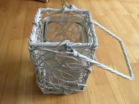 Rattan Laterne, Windlicht, Vase, weiß, Shabby Chic, H 24cm, 19 €, Nordrhein-Westfalen - Overath Vorschau