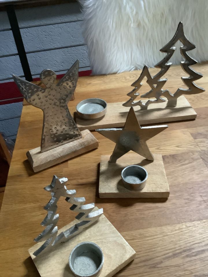 Weihnachtsdeko Holz/ Metall Sterne, Tanne, Engel in Bochum
