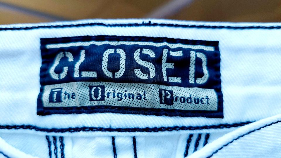 Jeans Creme, Bein weit, von closed Gr. 40 in Ratingen