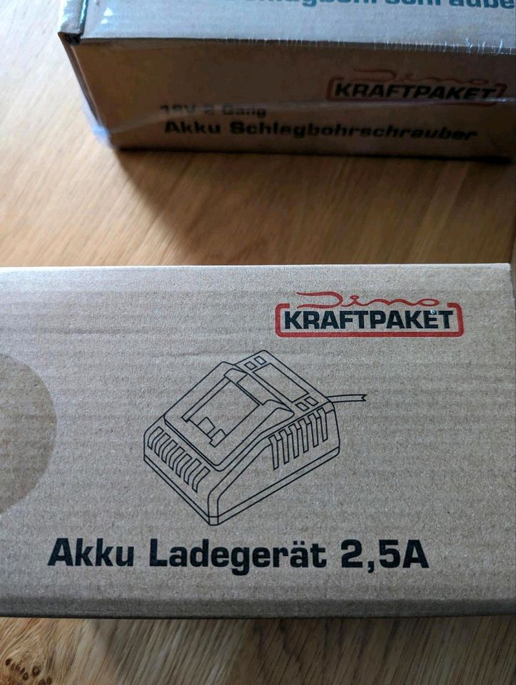 NEU Dino KRAFTPAKET Schlag Bohr Akkuschrauber incl Akku Ladegerät in Bad Abbach