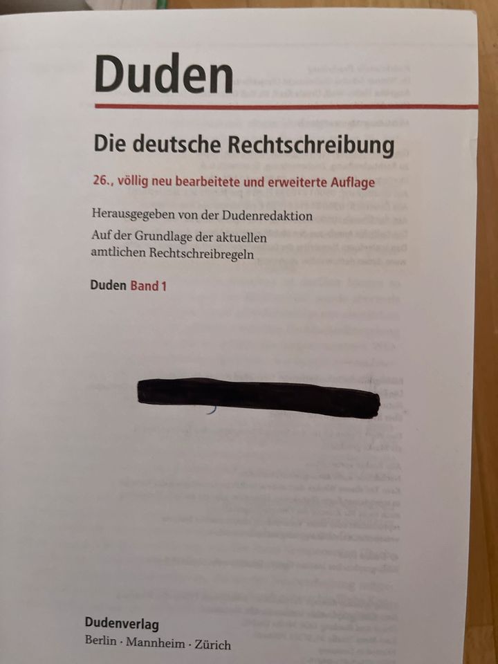 Duden, die deutsche Rechtschreibung 26. Auflage in Dresden