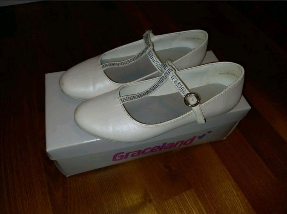 Festliche weiße Schuhe Gr 34 Ballerina in Fellbach