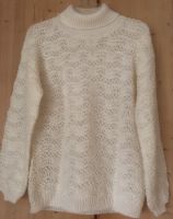 Hand gestrickter Damen Pullover. Unikat. Weiß. Gr. 42. Hessen - Bruchköbel Vorschau