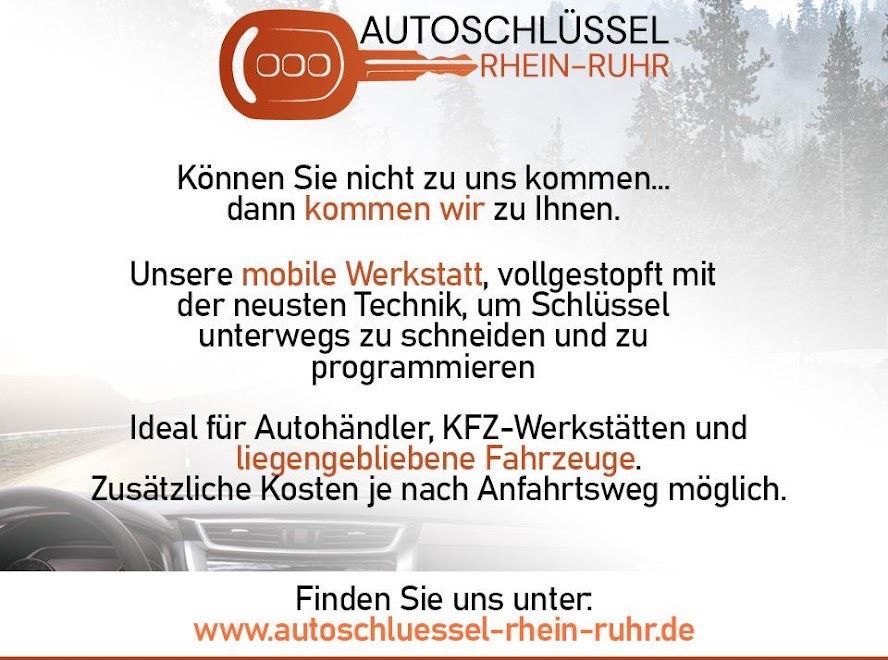 ❎ Auto-Schlüssel Nachmachen,Programmieren,,Codieren, Ford,Smart,Bmw,VW,Audi,Peugeot,Citroen,Mercedes.,Alfa Romeo,Chrysler,Fiat,Ford,Hyundai,Opel,Schlüsseldienst,Ersatzschlüssel,Zündschloss Reparatur in Bottrop