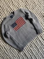 Strickpullover Pulli Sweater Flag Flagge grau rot USA Amerika s Baden-Württemberg - Rottenburg am Neckar Vorschau