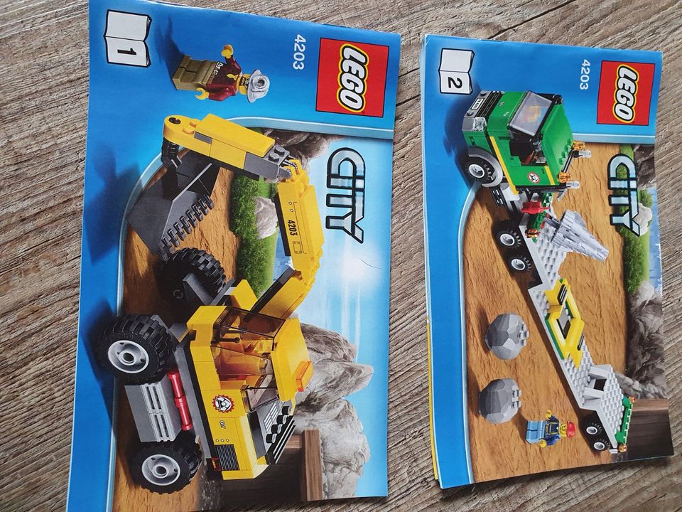 Lego 4203 Set Grubenbagger Transporter Sattelauflieger in Enger