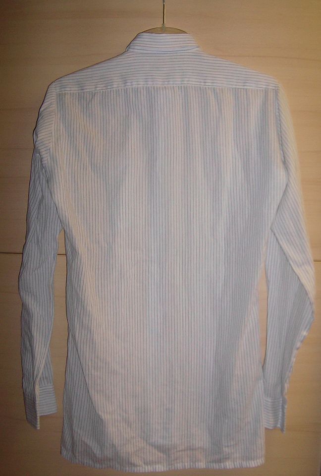 Herrenhemd Oberhemd Hemd Gr. 36 weiß / hellblaue Streifen in Lünen
