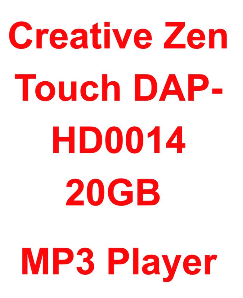 Creative Zen Touch MP3 Player 20GB in Bremen