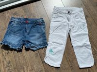 2 kurze Jeans Hosen Shorts Caprihosen 128 Ernstings Topolino Nordrhein-Westfalen - Moers Vorschau