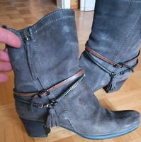 Damen Stiefeletten in Größe 42, graues Nubukleder von MARIPÈ Wandsbek - Hamburg Bramfeld Vorschau