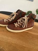 Paul Green Sneaker Damen Leder braun Schnürschuhe 4.5 Saarland - Lebach Vorschau