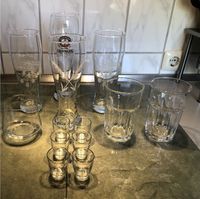 12 tlg. Glas Konvolut, Schnaps- Latte- Weizenbiergläser Hessen - Reichelsheim (Odenwald) Vorschau