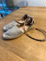 Valentino Gr.40 Slipper Espadrilles grau Knöchel Nieten Rockstud Nordrhein-Westfalen - Bottrop Vorschau