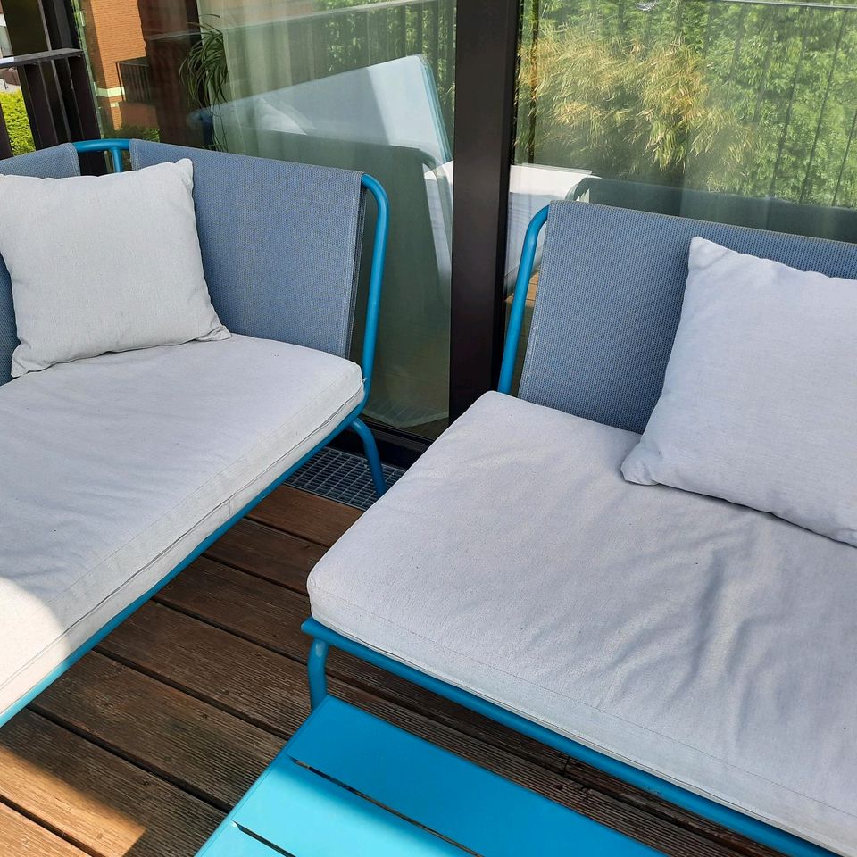 Outdoor Lounge Sitzset Eck Couch 3-tlg. wetterfest  inkl. Tisch in Hannover