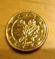 1 Cent Münze Deutschland goldfarben, Fehldruck, Fehlprägung Nordrhein-Westfalen - Bergisch Gladbach Vorschau