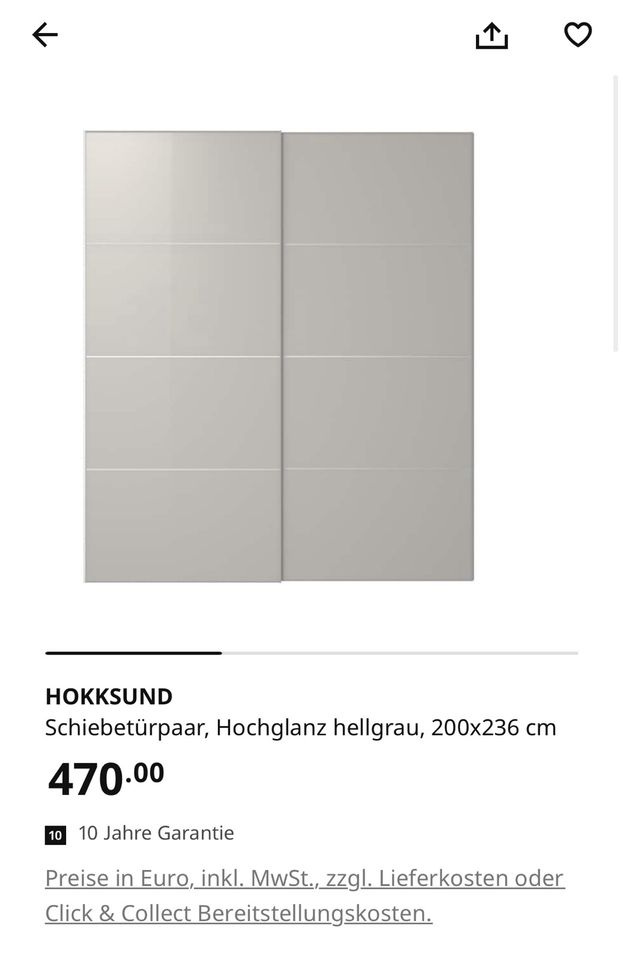 Ikea Pax Schiebetüren 2x  200x236 in Dresden