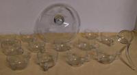 DDR Glas Bowle Deckel, 12 Bowlegläser  und Glaskelle Sachsen-Anhalt - Gardelegen   Vorschau