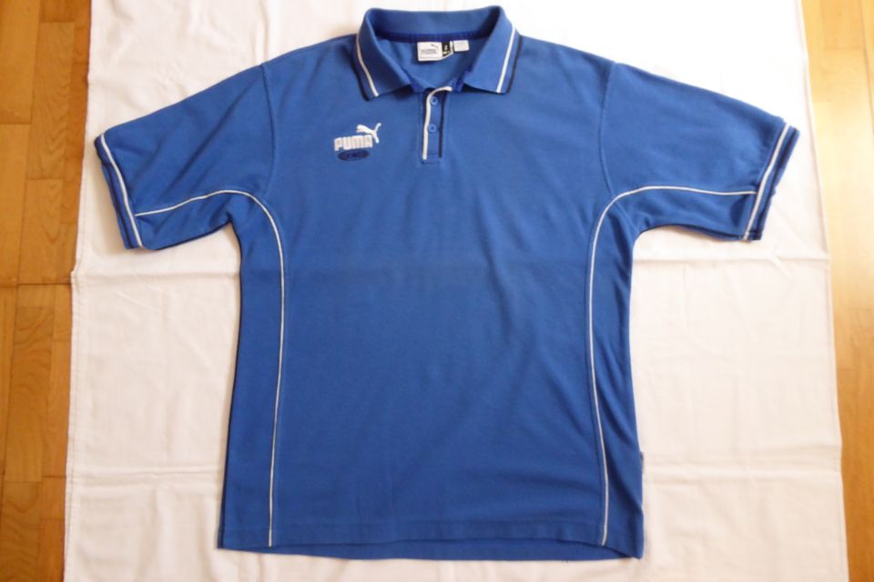 Polohemd von Puma King Vintage Gr. L blau wenig getragen in Hof (Saale)