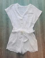 Kleid Jumpsuit Einteiler Playsuit weiss mit Gürtel Gr.M/38 Hessen - Gelnhausen Vorschau