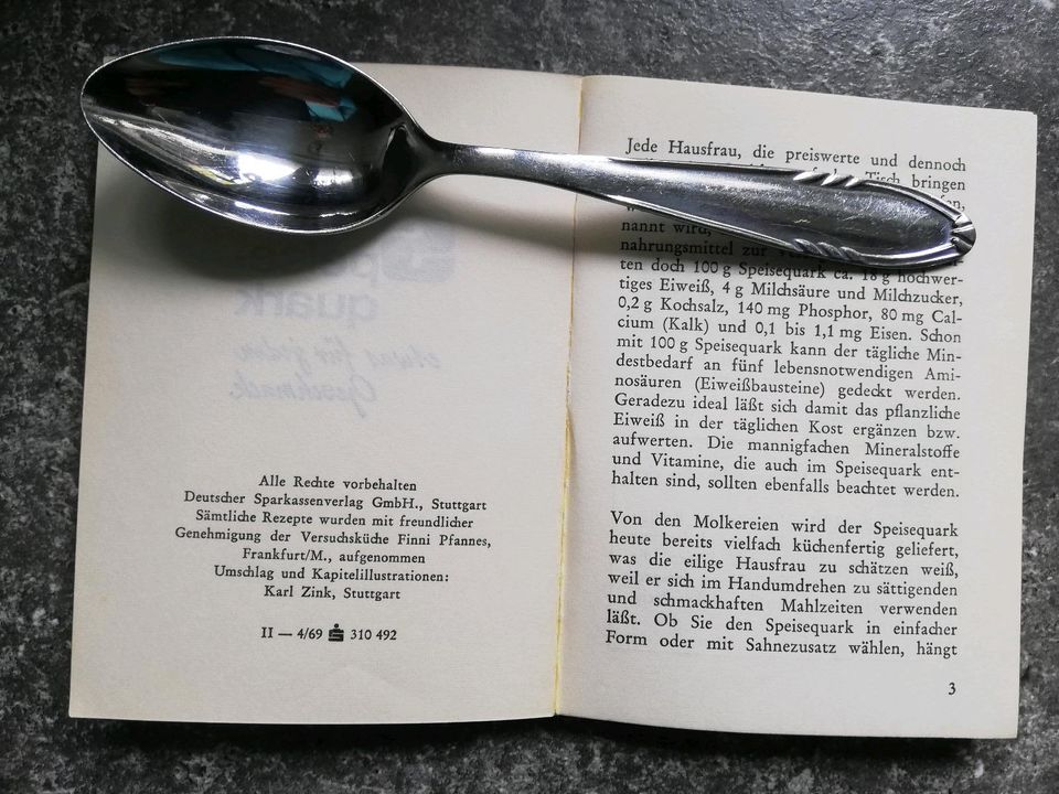 ❤️ Rezept Büchlein 1969 Speisequark Kochbuch Backbuch alt retro in Roßbach Westerwald