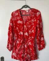 H&M kurzer Jumpsuit rot/weiß, Gr. 34 Schleswig-Holstein - Leck Vorschau