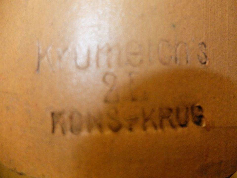 Krumeich Conservenkrug D.R.G.M 2L Steinzeug Ton-Krug Rum-Topf DDR in Murnau am Staffelsee